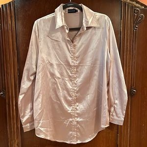 PLT button down silk blouse.
